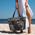 thumbnail image 6 of Naloa Vintage Dog Illustration Large Capacity Beach Bag, Waterproof Sandproof Beach Swim Pool Bag Tote Bag for Women, 6 of 7