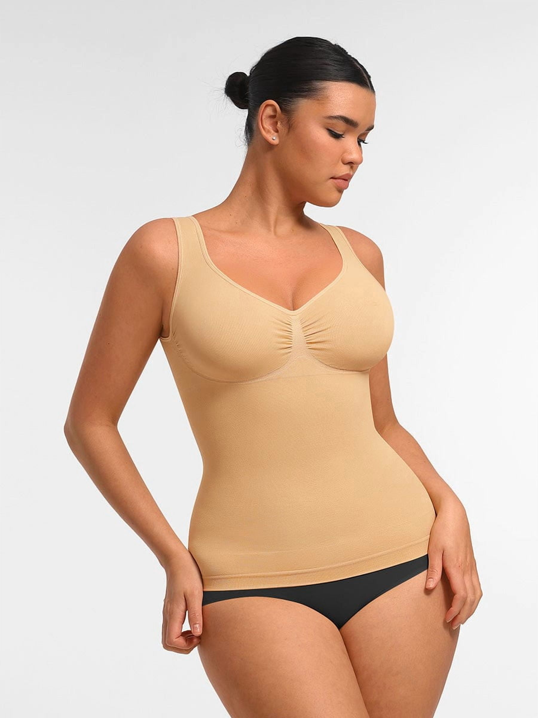 FeelinGirl Women's Bust Support Shapewear Tank with Waist and Abdomen Control, Sizes S-3XL