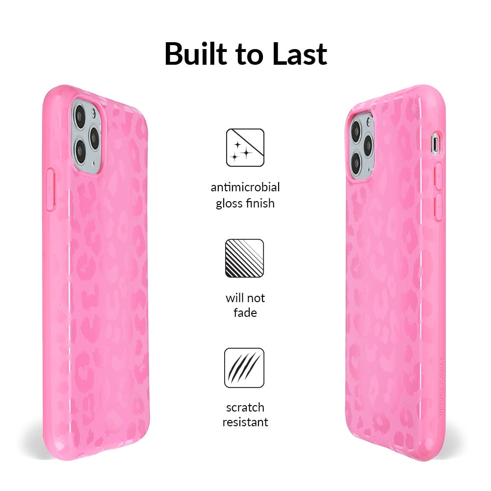 Velvet Caviar iPhone 11 Pro Max Case - Cute Protective Phone Cases for Women - Hot Pink Leopard