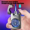 thumbnail image 5 of Premium Metal Windproof Lighter with Blue Flame, Elegant Dial & LED Light – Refillable Flame Technology, Stylish Carved Design, Perfect for Outdoor & Special Occasions, 5 of 5