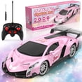 thumbnail image 1 of Coche a control remoto Growsland Pink 1:18 para niños de 3 a 9 años, 1 of 7
