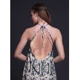 thumbnail image 4 of Bimba Robe Teinture sur Nœuds Décontractée Longue Dos Nu à Col Licou pour Femme Robe de Plage Imprimée - Moyen, 4 of 6