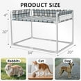 thumbnail image 5 of Bedside Window Pet Cat Bed - Dog Bed with Guardrail Extension Attached to Human Bed Height Elevated Dogs Cats Window Perch Bedside Dog Cot Sleeper Hammock Furniture Pet Beds (34'' x 20'' x 24''), 5 of 6