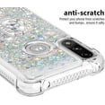 thumbnail image 4 of case for Motorola Moto E7 Power Case,Creativity Clear Quicksand Glitter Flowing Liquid Floating Soft TPU Case w/Stand Bling Diamond Sparkle Phone Cover for Motorola Moto E7 Power  Silver, 4 of 14