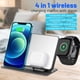 thumbnail image 1 of Cargador de carga 4-en-1 Cargador inalámbrico con reloj digital Reloj Fast Carging Stand compatible con Samsung iPhone AirPods y Apple Watch, 1 of 6