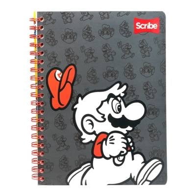 Libreta profesional Scribe Super Mario 100 Hojas de raya varios modelos 1 pza