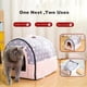 thumbnail image 3 of Dog House Kennel Soft Pet Bed Tent Indoor Enclosed Warm Plush Sleeping Nest Basket with Removable Cushion Travel Dog Accessory ShopWise Round, 3 of 22