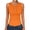 Orange, variant on Women's Summer High Neck Ribbed Slim Sleeveless Tank Top Army Green L
