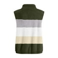 thumbnail image 5 of Oksale Fleece Vest for Women Fuzzy Color Block Zip Up Vest with Pockets Sleeveless Jackets Tank Jacket Soft Comfortable Coats Plus Size Winter Outwear Army Green XXXL, 5 of 7