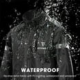 thumbnail image 6 of Meterk Men Motorcycle Rain Suit Reflective Waterproof Rain Jacket and Pants Rain Gear for Bike Riding Cycling Camping Hiking, 6 of 7
