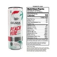 thumbnail image 3 of CELSIUS Sparkling Peach Vibe, Functional Energy Drink 12 fl oz Single Can, 3 of 5