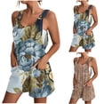 thumbnail image 6 of IROINNID Jumpsuits for Women Casual Shorts Printed Overalls Ruffled Rompers Sleeveless Printed Jumpers, 6 of 6
