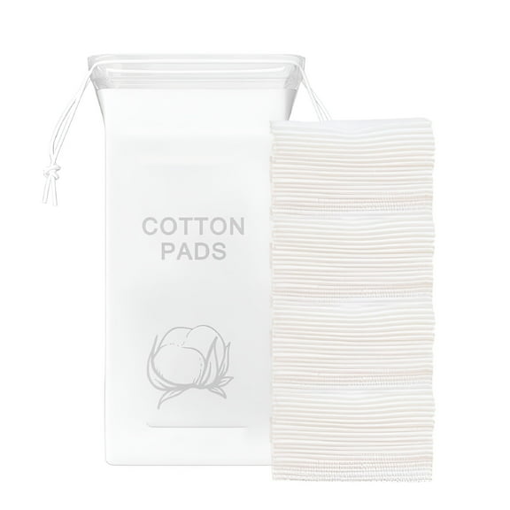 LAMIRO Pure Natural Cotton Makeup Remover Pads,Biodegradable Pads for Sensitive Skin,Natural Square Cotton Pads,Lint-Free Non-Woven Skin Care