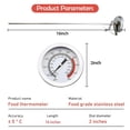 thumbnail image 2 of NOGIS 16" Long Stem Deep Fry Thermometer with Clamp (2 Pack), Instant Read 2" Dial Meat BBQ Thermometer for Deep Fry, Grill, Turkey, Candy, Coffee etc, 2 of 7