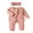 Pink, variant on Newborn Baby Girl Boy Footies Onesie Ribbed Waffle Romper 3M 6M 12M Long Sleeve Zippers Ruffle Jumpsuit Fall Winter Clothes
