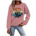 thumbnail image 1 of TINZ Sweat à Capuche Décontracté pour Femmes, Col Rond, Imprimé Animal, Veste Festive pour Adolescentes, 1 of 3