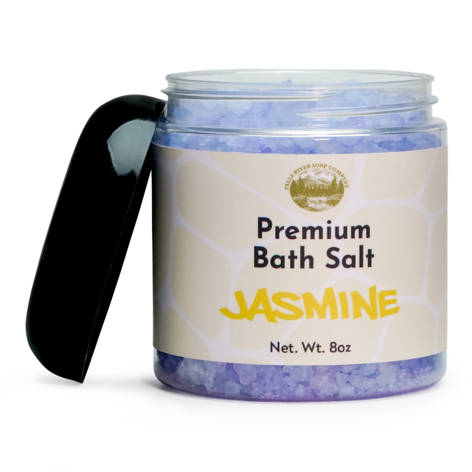 Jasmine Salt Scrub - 8oz Detox Bath Salt Body Scrub Great as a Face Scrub & Exfoliating Body Scrub for Acne Scars Stretch Marks Foot Scrub Great Gifts For Women - Falls River Soap Company