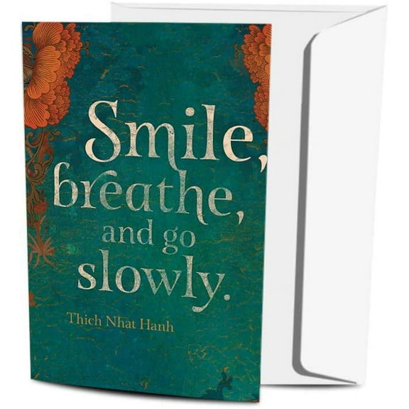 Tree-Free Greetings All Occasion Greeting Card 12 Pack, 100% Recycled Paper, 4x6, Smile Breathe (FS56721)