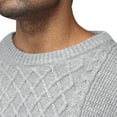 thumbnail image 4 of X RAY JEANS Mens Crewneck Mixed Texture Sweater, Light Grey, M, 4 of 5