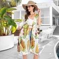 thumbnail image 5 of Beach Vacation Clothes Kimono Cardigan Loose Swimsuit Cover Up for Women Cute Dragon in Hot Dog S, 5 of 6