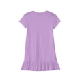 thumbnail image 3 of Abcomgle Girls Dresses Casual A-Line Short Sleeve Tshirt Dresses Solid Flare Ruffle Hem Swing Sundresses with Pockets for 4-14t Kids, 3 of 5