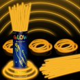 thumbnail image 1 of Paquete de 150 Palitos Luminosos Naranja de 20 cm con Conectores para Fiesta, 1 of 7