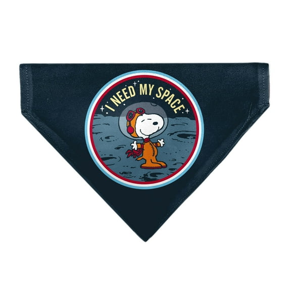 Peanuts Pet Bandana Peanuts Astronaut Snoopy I Need My Space Pose Blue Slip On Collar Bandana Only