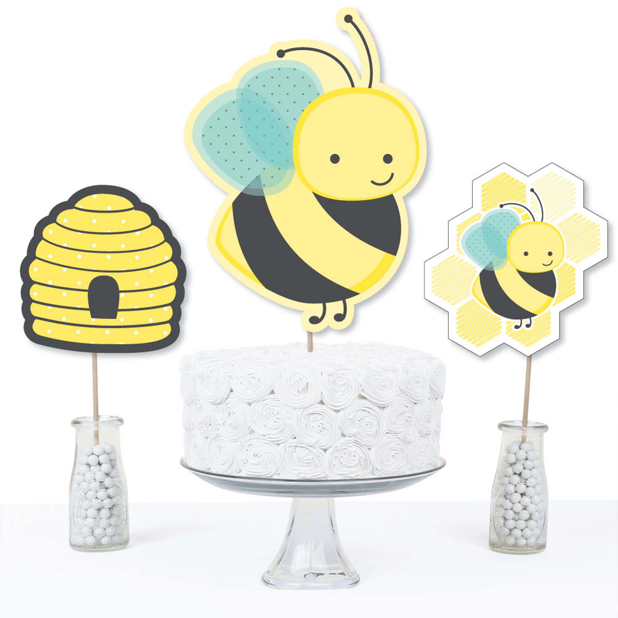 Set of 24 Bee Baby Shower Centerpieces Sticks Honey Indonesia