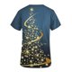 thumbnail image 4 of Blusa de Manga Corta, Cuello en V Impresión de Bolsillo Superior, Moda de la Mujer Casual Poliéster Blusa de Spandex, 4 of 5