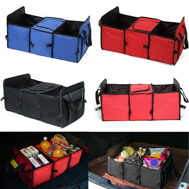 Auto Trunk Organizer with Insulated Cooler Compartments Large Vacation