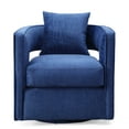 thumbnail image 2 of TOV Furniture Kennedy Navy Velvet Swivel Chair, 2 of 8