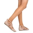 thumbnail image 3 of New Women Jubilee Mila-88 Faux Suede Pointy Toe Caged Flat, 3 of 3
