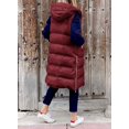thumbnail image 2 of Veste Longue Sans Manches à Capuche pour Femmes Filles Automne Hiver, 2 of 2