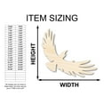 thumbnail image 2 of Unfinished Wood Flying Crow Shape - Craft - up to 46" 30" / 1", 2 of 5