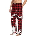 thumbnail image 2 of Disketp Christmas Tree Buffalo Plaid Men'S Pajama Pants - Ultra Soft Fleece Sleep And Lounge Pants (Size: S-Xxl), 2 of 9