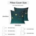 thumbnail image 3 of Waterproof Throw Pillow Covers Set of 2, 26x26 Inch Yellow Teal Star Decorative Pillowcases Outdoor Pillow Slip Cushion Covers Set for Couch Tent Elegant Sky Star Art, 3 of 7