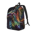thumbnail image 1 of Balery Dragon with Colorful Tail Mochila Clásica Impresa Básica para Viaje, Mochila Escolar Resistente al Agua, Mochila de Lona con Correas Ajustables-Small, 1 of 5