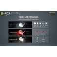 thumbnail image 3 of Linterna frontal de camping Nitecore NU33, 700 lúmenes, recargable por USB-C, 3 of 9