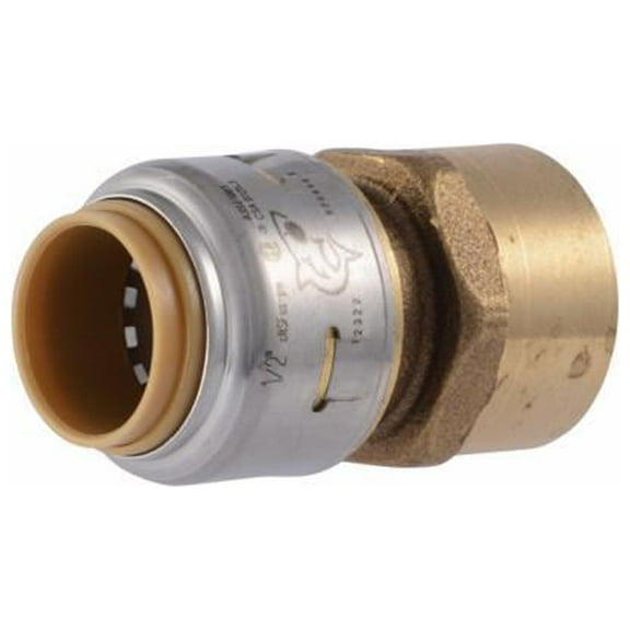 SharkBite Max UR072A Push-Fit Pipe Connector, Lead Free, 1/2 x 1/2 In. FIP - Quantity 24