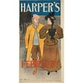 thumbnail image 2 of Edward Penfield 10x14 Gold Ornate Wood Frame and Double Matted Museum Art Print Titled - Harper's February (1896), 2 of 4
