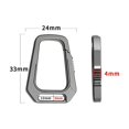 thumbnail image 6 of Titanium Alloy Keychain Clip Carabiner, Ultra Lightweight EDC Key Holder, Rustproof Bag Hook, 6 of 6