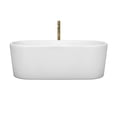 thumbnail image 3 of Wyndham Collection  Ursula 67-inch White Freestanding Soaking Bathtub, 3 of 7