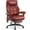 Burgundy, variant on Heated Massage Office Chair with 6 Points Vibration, Reclining Ergonomic Desk Chair with Footrest for Extra Comfort, PU Leather High Back Executive Computer Chair, Thick Padded Massage Chair