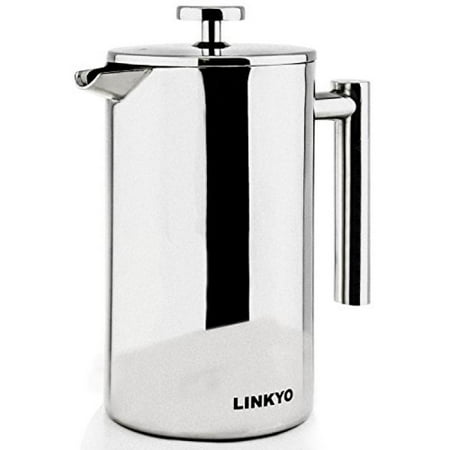 Linkyo French Press Coffee Maker Easy Clean Stainless Steel Linkyo French Press Coffee Maker Easy Clean Stainless Steel 34 Ounce