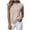 Khaki08, variant on Karymi Tops for Women Trendy Cap Short Sleeve T-Shirt, Crew Neck Loose Fit Marled Textured Pullover Blouse, Casual Tank To Going Out Tops for Women