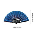 thumbnail image 3 of DELESYS Large Folding Hand Rave Fan 13" Chinese Bamboo Festive Fan for Music Festival Club Party Dance Performance Gift, 3 of 9