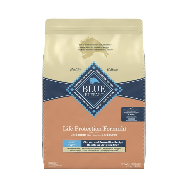 Blue Buffalo Life Protection Formula Chicken and Brown Rice Large Breed Dry Dog Food for Puppies 4.99kg