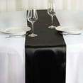 thumbnail image 2 of Efavormart 10 Pack | 12"x108" Black Satin Table Runner, 2 of 8