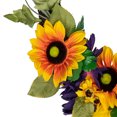 thumbnail image 2 of Northlight Sunflower and Mum Twig Autumn Artificial Floral Wreath, 20-Inch, 2 of 4