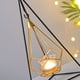 thumbnail image 4 of Decoración moderna para el hogar, restaurante y hotel, soporte de marco de metal, creador de ambientes románticos, farol colgante triangular para velas, 4 of 5